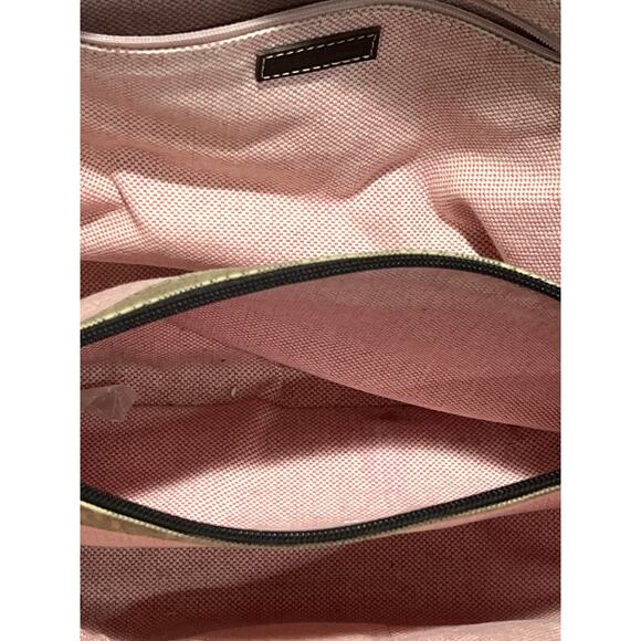 Dooney & Burke Women’s Signature Satchel Canvas & Leather Tote Bag Double Handle - Picture 4 of 8